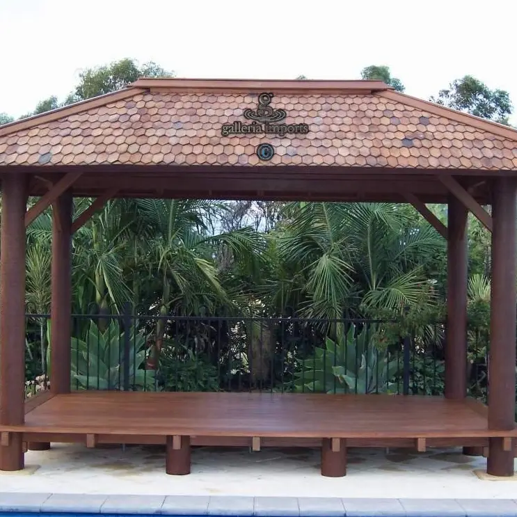 Gazebo Bengkirai Wood 3 X 4 Meters