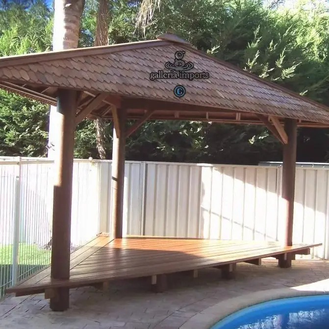 Gazebo Bengkirai Wood 3.6 X 3.6 Meters