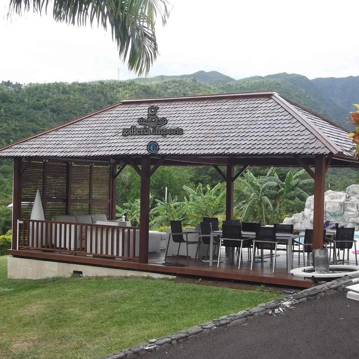 Gazebo Bengkirai Wood 4 X 8 Meters