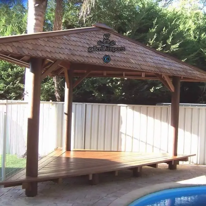 Gazebo Coconut Wood 3.6 X 3.6 Meters