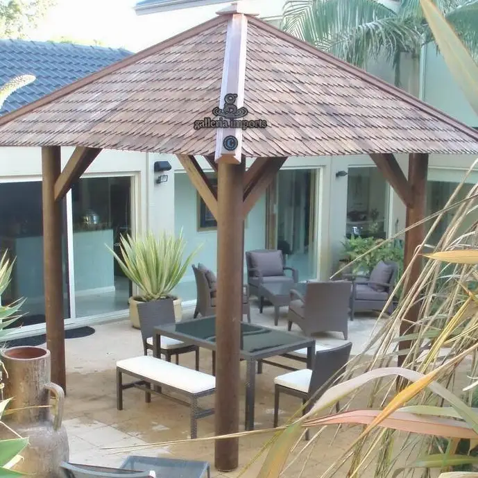 Gazebo Coconut Wood L Size 3m X 3m + 2.5m X 2.5m