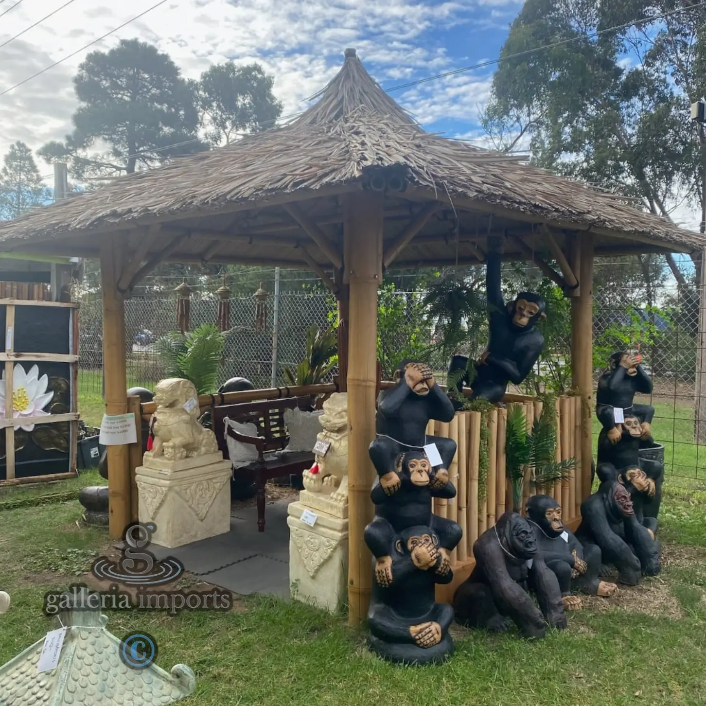 Gazebo Bamboo With Java Thatching Roof 3x3 Meters