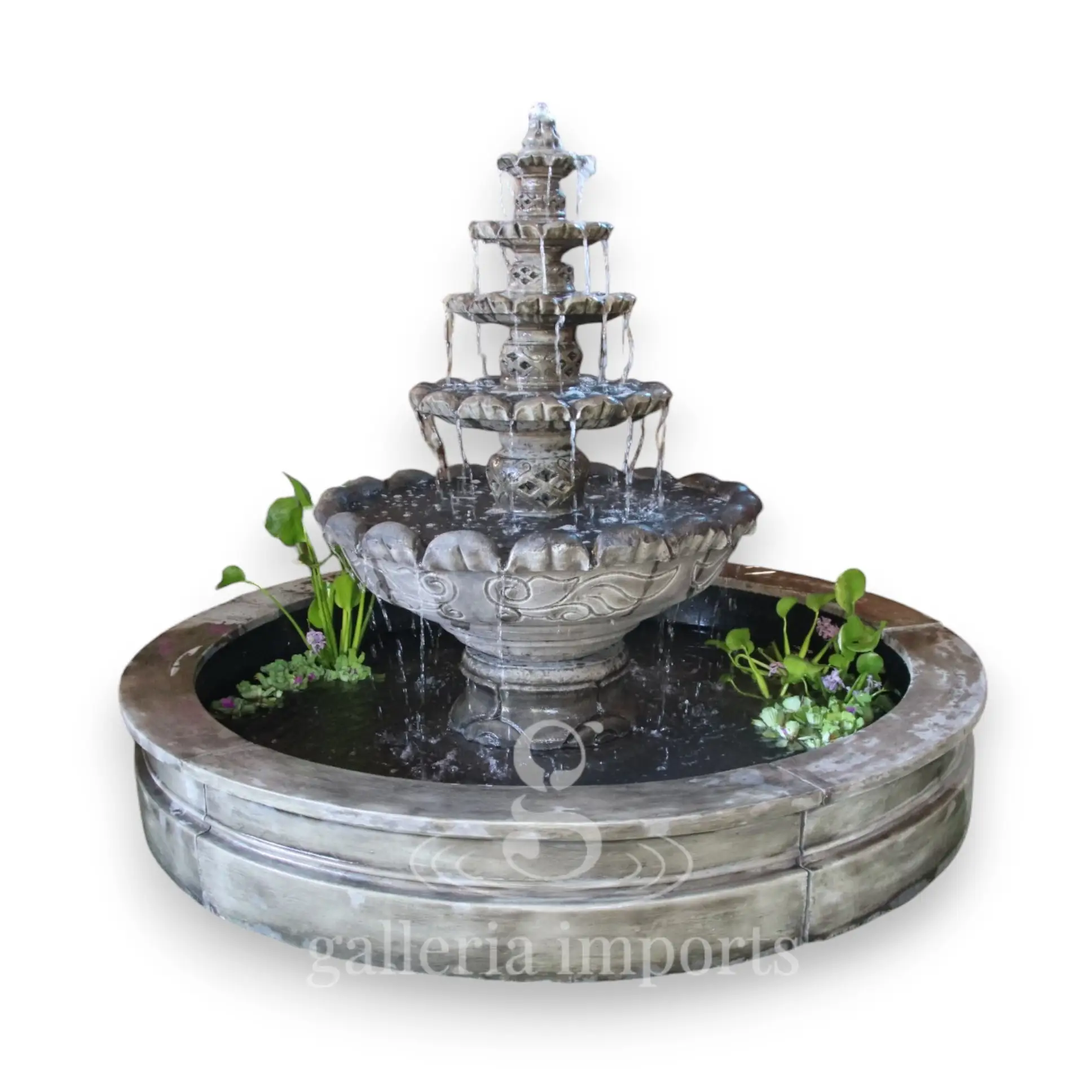 Monaco Fountain With Pond & Surrounds