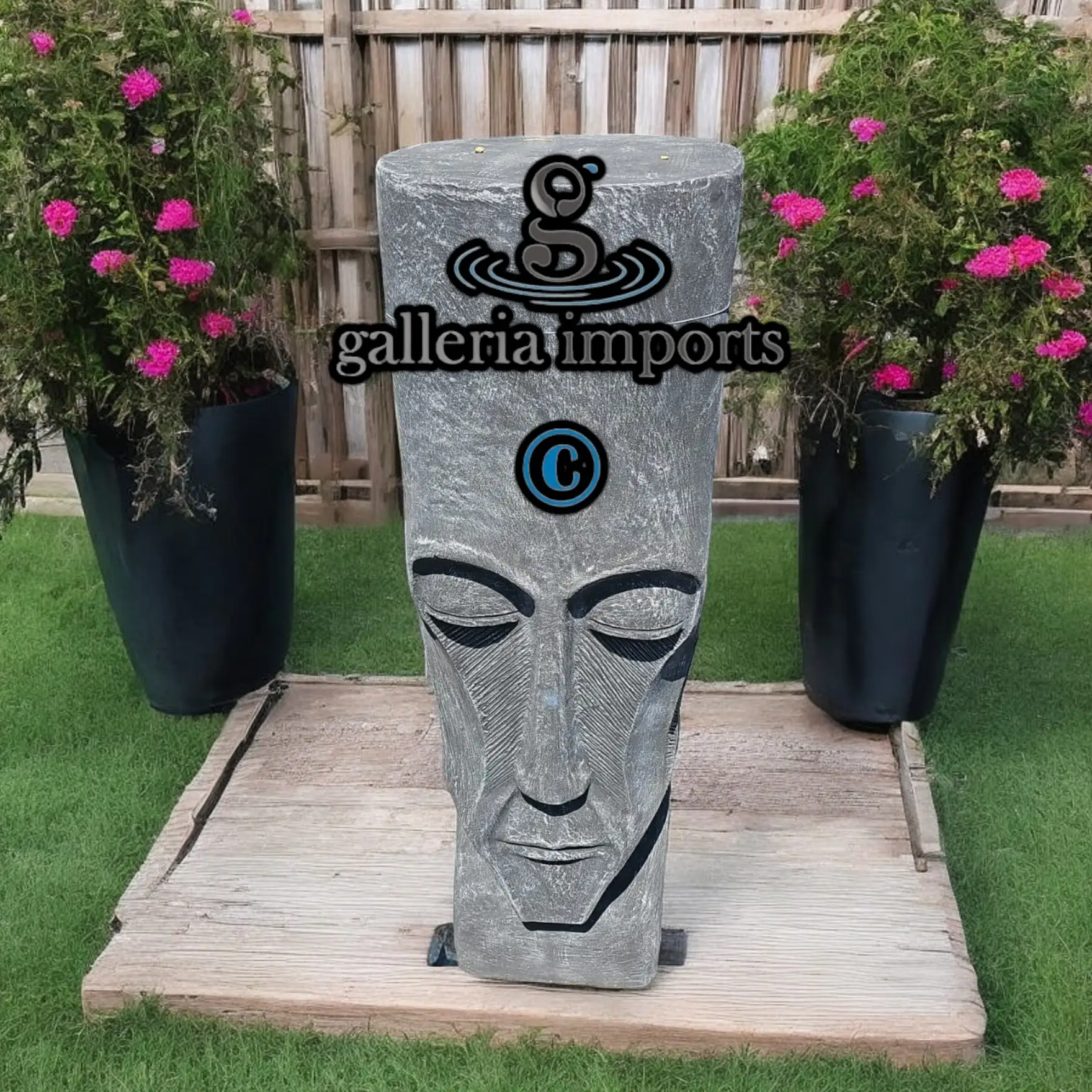Old Face Mask Statue 100cm | 39" H