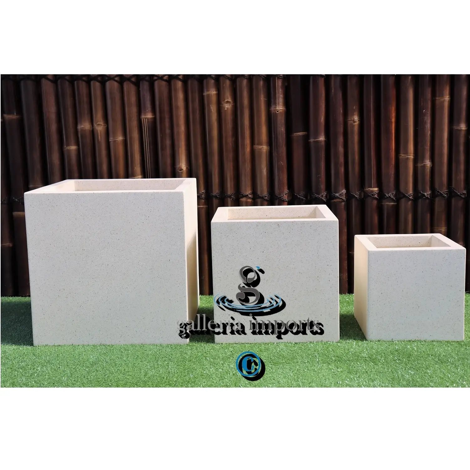 Terrazzo Square Set Of 3 Pots