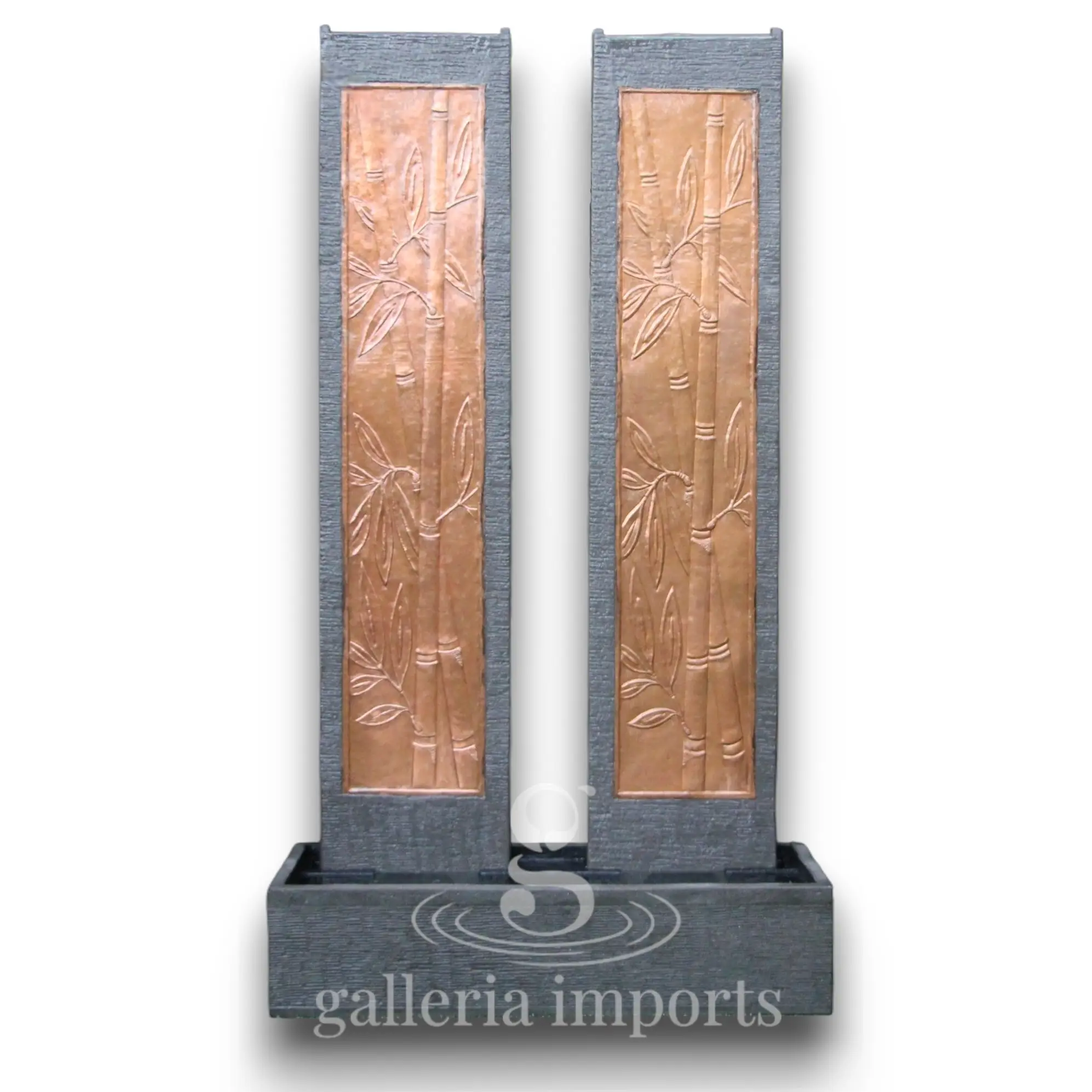 Twin Tower Bamboo Wall Fountain